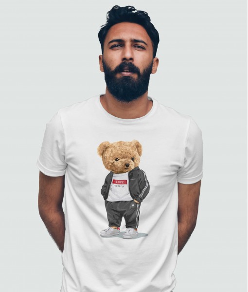 Мъжка тениска с щампа Мечета Sport fashion bear
